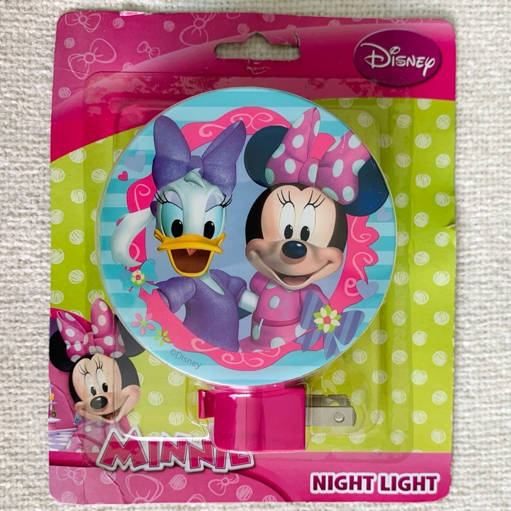 Disney Minnie Mouse Daisy Duck Plug-In Rotary Night Light NEW Factory Sealed